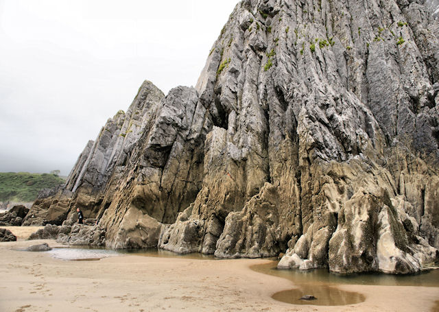 Camping at Three Cliffs Bay